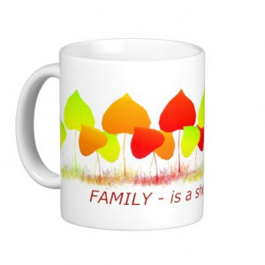 Family Quote Sheltering Tree Colorful Leaves