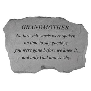 Grandmother - No Farewell Words - Memorial Stone (PM4112)