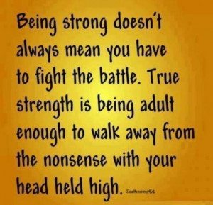 Being strong...