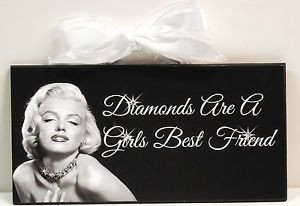 Marilyn-Monroe-Diamonds-Are-A-Girls-Best-Friend-Wood-Wall-Plaque-Sign ...