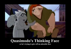 Quasimodo's Thinking Face by BelleSura.deviantart.com on @deviantART