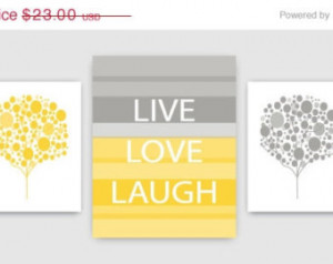 ON-SALE Live Love Laugh and Bubble Trees Wall Art Inspirational Quotes ...