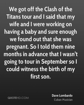Dave Lombardo - We got off the Clash of the Titans tour and I said ...