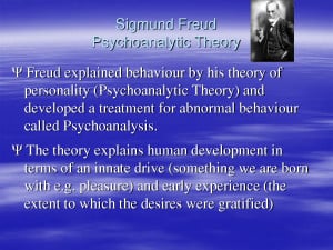Sigmund Freud Psychoanalytic Theory