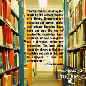Library quote from David Horowitz.
