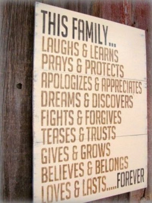 Perfect. Quotes about family... simple, beautiful words.