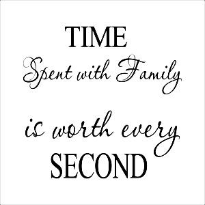 TIME-SPENT-WITH-FAMILY-Wall-Quote-Clock-Modern-Home-Decor-Decal-Vinyl ...