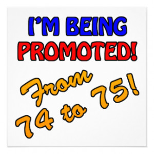 Funny 75th Birthday Gag Gifts Personalized Announcements
