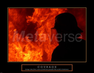 Courage - Fireman art print