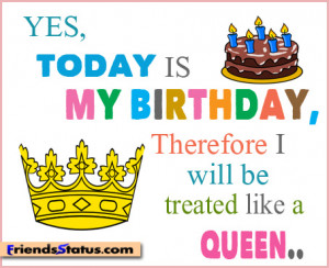 Birthday Queen Quotes Birthday status attitude for