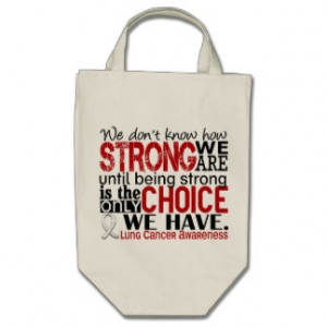 Lung Cancer How Strong We Are Tote Bag