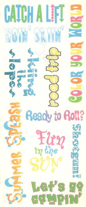 Details about Memories in the Making Stickers - VACATION SAYINGS Trip