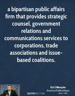 bipartisan public affairs firm that provides strategic counsel ...