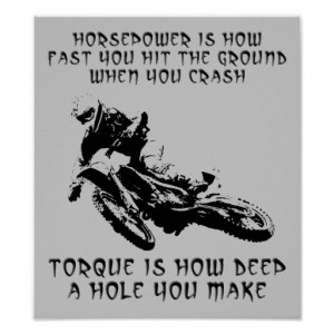 Torque Hole Dirt Bike Motocross Poster Sign Funny