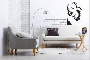 wall stickers famous beauty quotes marilyn monroe