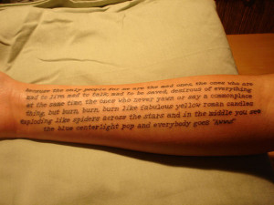 long and deeply meaningful quote tattoo in a small hand celebrating ...
