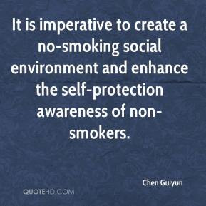 It is imperative to create a no-smoking social environment and enhance ...