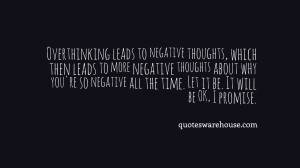 Quote about overthinking