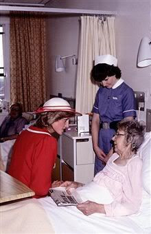 Princess Diana frequently visited patients in hospitals. She was ...