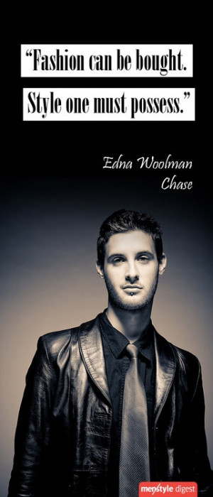 Mens style quote by Edna Woolman Chase