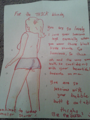 Thick' Blonde Receives Creepiest Unsolicited Letter Ever