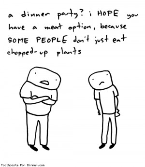 actually tried vegan food the other day and it wasn’t half bad ...