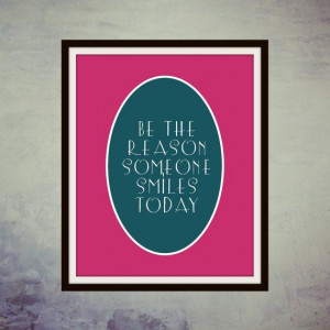 Smile Printable Art Quote Art Quote Print Wall by MerciKiss, $5.00