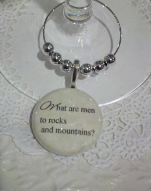 Book Quote Wine Glass Charms, Bachelorette Party Favors, Jane Austen ...