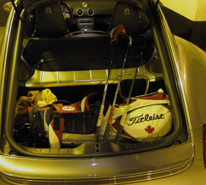 Here's where you put your golf clubs in a Cayman: