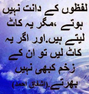 Lafzon k daant nahi hotay,