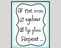 ... Cute funny quote Eyes Lips wall art Bedroom print College Girl Dorm