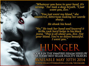 It's time for your daily quote from HUNGER, the latest release in my ...
