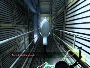 Portal 2- save a turret from dying!