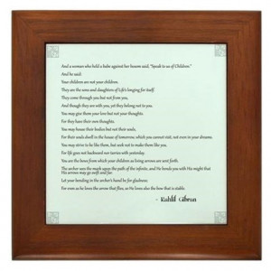 Beauty Gifts > Beauty Living Room > Kahlil Gibran Quote Framed Tile