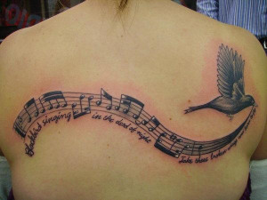 Impresionante diseños de tatuajes de Musica