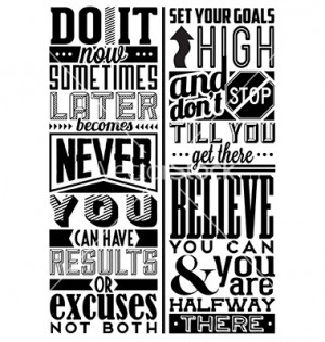 Set of retro vintage motivational quotes vector