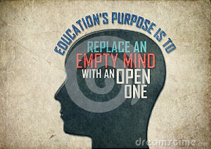thinking brain mind background with letters coming from a famous quote ...