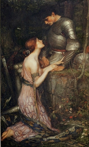 19th century, art, jw waterhouse, knight, lamia, mediaeval, painting ...