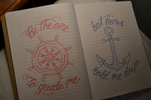 life #anchors #drawings #guiding #pretty #typography