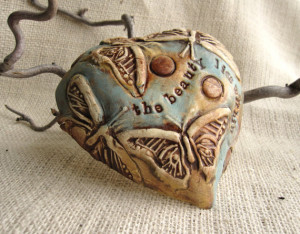 Heart Shaped Wall Plaque with Saying 