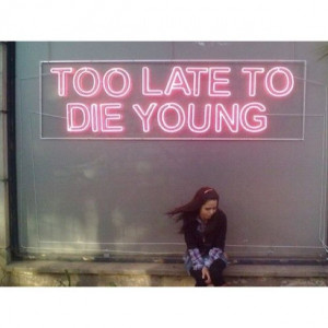 Too late to die young pink neon sign: Happy Birthday, Die Young, Neon ...