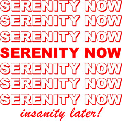 ... Movie Quote T-Shirts > TV Show Quotes > Seinfeld Shirts > Serenity Now