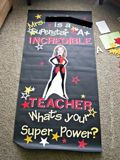 super power doors gift teacher appreciation heroes superhero teacher ...
