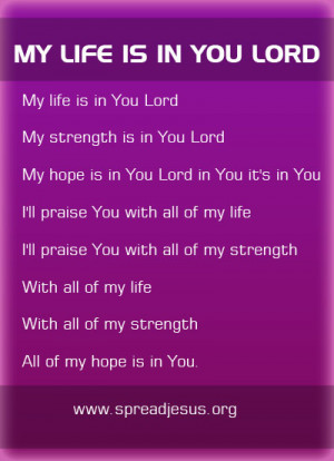 My Life Is In You Lord christian songs Lyrics