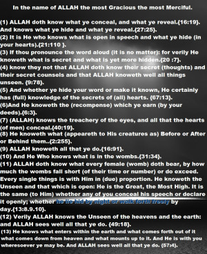 Allah Is The Greatest Quotes Do you know that allah knows