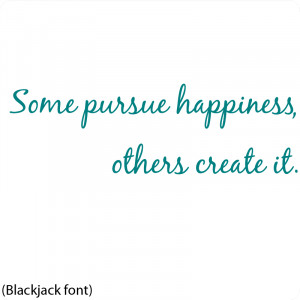 Create Happiness Wall Quote