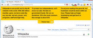 How effective is the new yellow donations banner on Wikipedia?