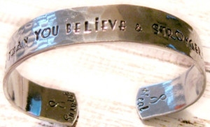 Breast Cancer Survivor Prayer Inspirational Hand Stamped Aluminum Cuff ...