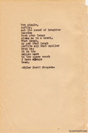 Typewriter Series #206 by Tyler Knott Gregson ~ I love poetry