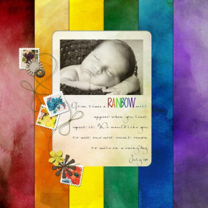 rainbow baby layout... this actually made me tear up. Hope I get to do ...